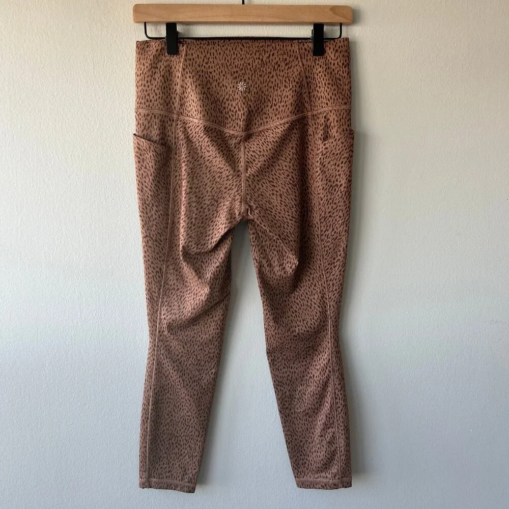 Athleta Salutation Animal Print Leggings w/ Stash Pockets Womens Size M - Picture 5 of 12